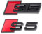 Original Audi Schriftzug - für S5 und weitere Audi Modelle, Schwarz, Tuning Exclusive Black Edition, Schriftzug-Set für Heckklappe & Kühlergrill, Mehrere Audi Modelle, Schriftzugpaket, Selbstklebend