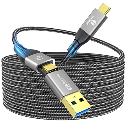 100 W USB C auf USB C Kabel,20 Gbps USB 3.2 Gen2X2 Datenkabel,USB C Kabel 2-in-1,Unterstützung 4K@60Hz Video, Typ-C-Kabel,usb typ c ladekabel für ps5,Laptop,Mobiltelefon,Hubs,Docking Stations(2m)