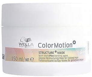 Wella Professionals ColorMotion+ Haarkur – professionelle Haarmaske für gefärbtes Haar – intensive Reparatur und Pflege mit WellaPlex Strukturfestiger für mehr Glanz und Widerstandskraft – 150 ml