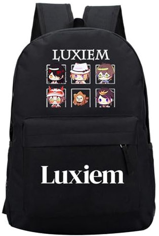 Anime NIJISANJI luxiem VTuber Rucksack Vox Mysta IKE Shu Luca Cosplay Laptop Rucksäcke für Teenager Cartoon Schultasche