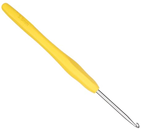 CoopayHäkelnadel 3,5 mm, 1 Stück Bunt Metall, Ergonomische mit Weichen Griff, Hochwertige Aluminium, für Arthritische Hände, TPR Griff