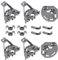 Dishwasher Lower Bottom Basket Plate Rack Clips To Fit Siemens 00418675