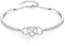 Angelady Infinity-Armband für Damen, 18 Karat Weißgold vergoldetes verstellbares Armband, Damen-Herzform-Statement-Armband mit Zirkonia-Schmuck, Geschenk für/Freundin/Frau