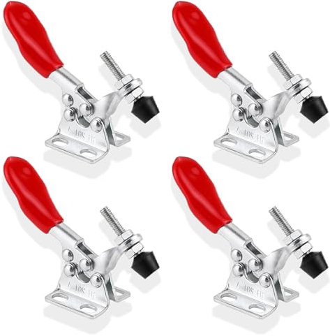 4 Pezzi Morsetto a Ginocchiera, Morsetto a Levetta, Morsetto a Sgancio Rapido, Morsetto Orizzontale a Sgancio Rapido, Blocco Morsetto, Morsetto Orizzontale Antiscivolo