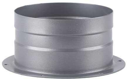 AZITICY Conector de tubo de ventilación, conducto redondo, brida de conexión, 125 mm, para sistema de ventilación, pieza de conexión de metal, brida de pared, tubo redondo para sistemas de ventilación