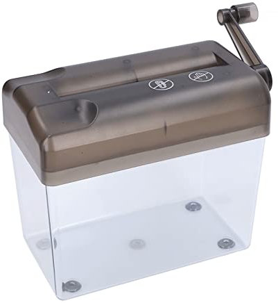 Desktop-Micro-Cross-Cut-Hand-Aktenvernichter für den Heimgebrauch, Kann CDs/DVDs/Karten Vernichten (Gray)