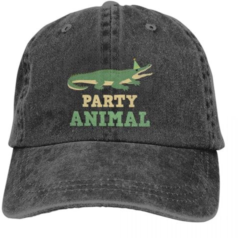 Party Animal Alligator Gator Crocodile Zoo Animal Lover Prodotto Classico Cappellini da Baseball Berretto con Visiera Animale Parasole Cappelli per Uomo