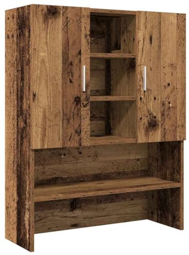 vidaXL Meuble pour Machine à Laver Vieux Bois 70,5x25,5x90 cm, Armoire à Linge, Armoire à Lave-Linge, Armoire de Salle de Bain, Armoire à Linge