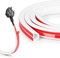 DBREAKS Mini Cache Câbles, Auto-adhésif Goulottes Passe Cable, Cache Cable TV Mural pour Cacher 1 Fil, Goulotte Electrique, Passe Cable Sol, 15×10mm -1 Mètre