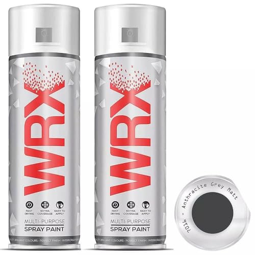 WRX Matt Anthracite Grey 7016M Aerosol Spray Paint Multi Purpose Fast Dry 400ml (2)