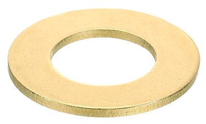 sourcing map M27 Flat Washer, Brass Ring Flat Washers 50mm OD 3mm Thick Metal Sealing Gasket Ring for Screws Bolts Nuts