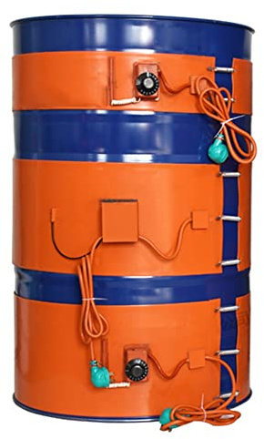 Metallfassheizung, Ölfassheizung aus Siliziummetall, Heizung mit einstellbarem Knopf/digitalem Thermostat, 220 V/110 V Ölfassheizung für Fassbandheizung, Eimerheizung (200 l, 1740 x 250, 2000 W)