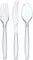 eMKay® - Re-usable BPA Free Clear Cutlery Set 150 Pack - Heavy Duty Forks, Spoons & Knives - Party Cutlery