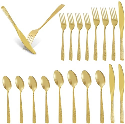 Boston Besteck Set 4 Personen, Essbesteck Set 20 Teilig Edelstahl Besteckset Hochwertiges Edelstahlbesteck mit Messer Gabel Löffel Hochglanzpoliert für Familie Party Restaurant Spülmaschinengeeignet