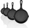 Esenlong Set of 4 Preseason Cast Iron Skillets Set,Safe Cookware for Grilling, Frying, Searing & More, Universal Cast Iron Skillet Pan(14cm/16cm/20cm/26cm)