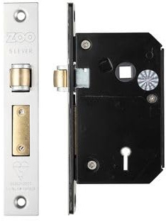 Kooples Hardware 5 Lever Roller Sashlock BS3621 Chubb 3K74 Retrofit High Security Lock Case (Satin Stainless)