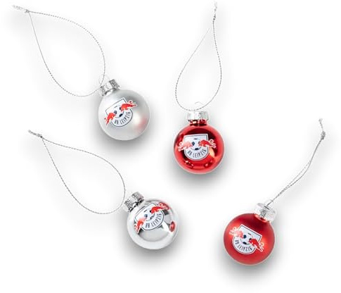 RB Leipzig Christbaumkugeln 10er Set | Mini Weihnachtskugeln | Ø 3 cm | RBL - Plus Lesezeichen Wir lieben Fußball