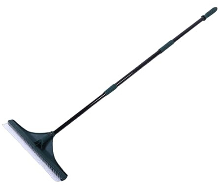 Depisuta Artificial Lawn Rake, 3 Section Adjustable Plastic Handle Garden Brush for Weeding and , Cleaner Broom with Slip Resistant Grip for Patios Walkways and Yard