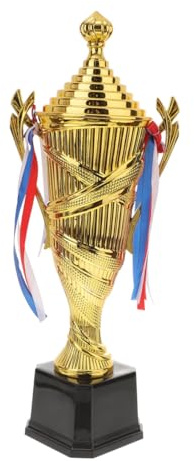 Generico Coppa Premio in Plastica Oro Lucida e Robusta per Competizioni Sportive e Riunioni Aziendali, e Adulti