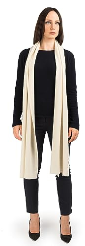 Dalle Piane Cashmere - Breiter schal aus 100% Kaschmir - Made in Italy - für Frau, Farbe: Creme, Einheitsgröße