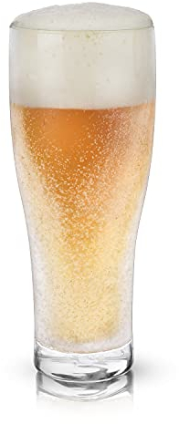Viski 7334 Raye Double Walled Chilling Beer Glass, Multi Colored