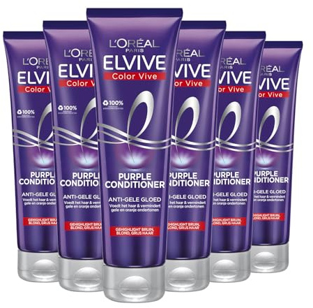 6x L'Oréal Elvive Color Vive Purple Conditioner 150ml