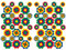 56 Hippie Aufkleber Blumen Sticker selbstklebend Flower Power Dekor für Auto Fahrrad Bus Wände Möbel Retro Style 70er Jahre Kult (Bunt, Matt (R063))