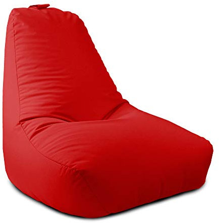 rucomfy Beanbags Large Indoor/Outdoor Bean Bag Chair, Home & Garden Recliner Seat, Durable & Water Resistant 97 x 82 x 80cm (Red)
