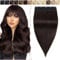 SEGO Haarteil Clip in Extensions Echthaar DICKER 1 Tresse 5 Clips Dicker Dichter Haarverlängerung 100% Remy Human Hair Dunkelbraun#2 12(30cm)-70g