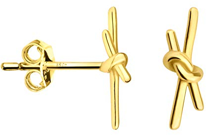 SOFIA MILANI - Damen Ohrringe 925 Silber - vergoldet/golden - Knoten Ohrstecker - 20898