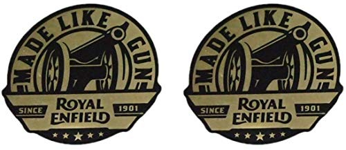 AEspares Passend für Royal Enfield Classic Electra RE Cannon Made Like Gun Aufkleber, 2 Stück