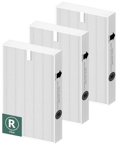 HEPA Air Purifier Filter R Replacement for Honeywell HPA300, HPA200, HPA100, HPA090 Series Air Purifier, H13 True HEPA Filter, Compared to Honeywell R Filter (HRF-R3 & HRF-R2 & HRF-R1), 3 Pack