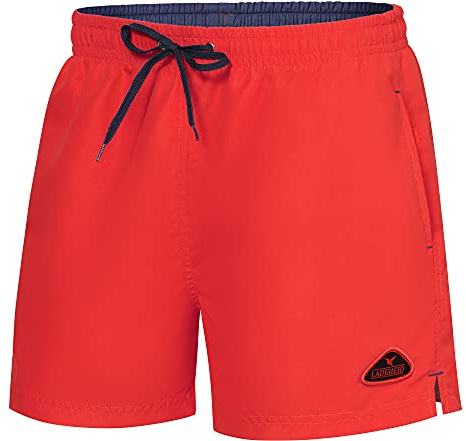 Ladeheid Herren Badehose Badeshorts Schwimmhose Bademode Strandmode LAZA1003 (Rot Marineblau, XL)