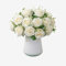 künstliche Blumen deko,Kunstblumen aus Seide,Realistische Blumen Arrangements, Hochzeit, Tischdekoration, für Home Office Party Dekoration,DIY Handwerk Dekoration (Weiß)