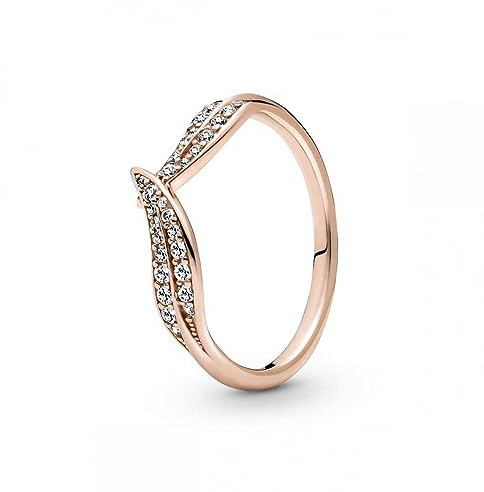 Pandora , Anneau Métal commun Oxyde de Zirconium Femme, Or Rose, 189533C01-54