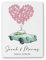 CHRISCK design Fingerabdruck Leinwand Hochzeit - 24x30 cm - Hochzeitsbaum, Luftballons, Herz, Auto, Pusteblume - Personalisierbar für Hochzeiten, Taufen, Geburtstage & mehr - Wandmontage, Wohnzimmer