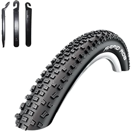 1 x Schwalbe 29 Fahradreifen Rapid Rob Fahrradecke 54-622 (29 x 2,10) inkl. 3 Reifenheber