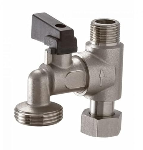 robinet de piquage pour machine à laver repiquage 3/4 (20/27) - entrée et sortie 3/8(12/17)