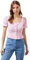 Trendyol Camicetta Tessuta Aderente Donna Colletto Quadrato Camicia, Rosa, 66