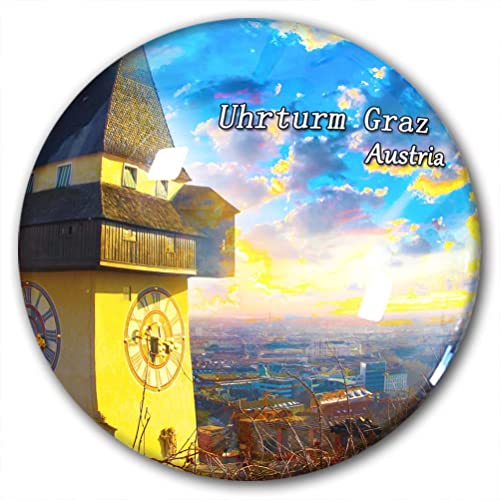 Österreich Uhrturm Graz Kühlschrankmagnet Kühlschrankaufkleber Deko Magnet Reise Souvenir Kristallglas