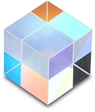 20mm RGB Dispersion Prism Optisches Glas X-Cube Prisma für das Unterrichten von Lichtspektrum-Physik - Geschenk des Lichts