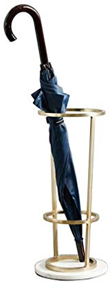 WXXGY Modern Indoor Umbrella Stand with Marble Base Round Metal Iron Antirust Home Office Hotel Entryway Umbrella Holder/Gold