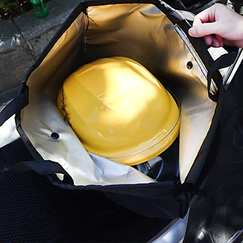 Motorradhelmtasche, Wasserdichte Helmtasche Multifunktionale Motorradhelmtasche Oxford Helmtasche mit verschließbarem Kordelzug/Schnalle Aufbewahrungstasche für Skifahren, Reisen, Camping-60cmx48cm