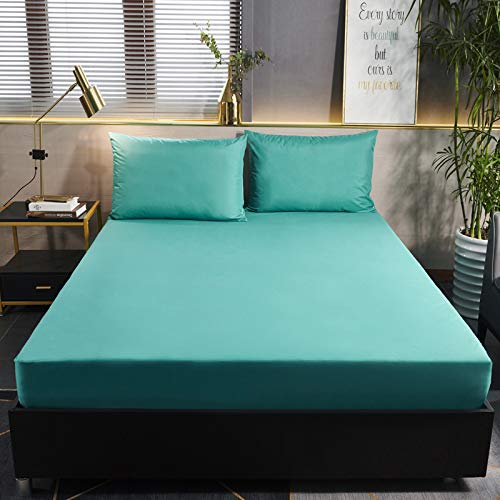 JIANINGHOME Bettlaken ohne Gummizug Baumwolle Polyester - Betttuch ohne Gummi Laken zum zudecken Hotel Baumwolllaken,Bedding Spannbetttuch,152x202+30cm