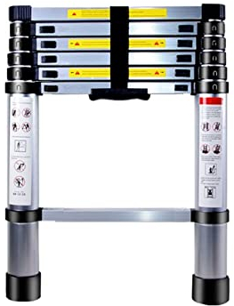 TREPPE Teleskopleiter aus Aluminium, 7 Stufen, 2 m