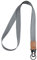 Vicloon Umhängeband Schlüsselband, Schlüsselband Lanyard, Neck Lanyard strip mit und echtem Leder, mit Metall Ring, für Schlüssel, ID Badge Card Holder, Brieftaschen und Ausweishalter(Grau)
