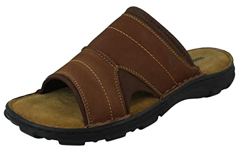 Hush Puppies Mens Casual Sandals Austin - Tan Nubuck - UK Size 7 - EU Size 41 - US Size 8
