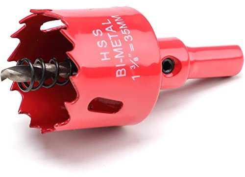 35mm Hole Saws Cutter, HSS Bi-Metal Drill Bit for Wood, Plastic, UPVC, Fiberglass and Plasterboard