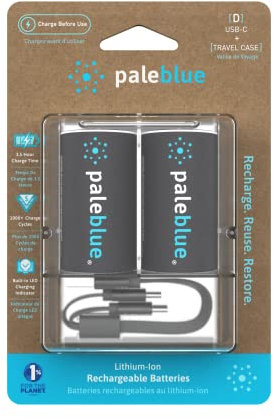 paleblue Wiederaufladbare Batterien USB-C D LR20 HR20