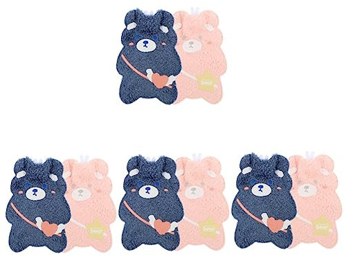 NUOBESTY 8pièces Bouillotte Ours De Chauffe-mains à Injection Eau Accessoire Hiver Pratique Pour Maison Et Bureau